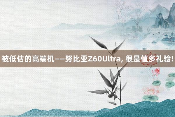 被低估的高端机——努比亚Z60Ultra, 很是值多礼验!